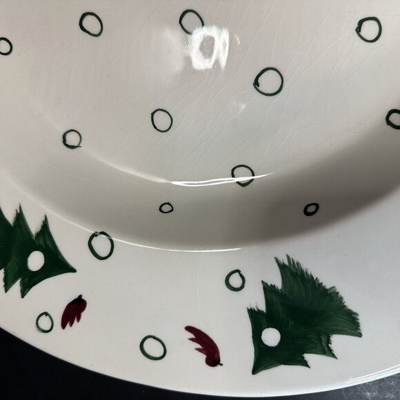 Studio Nova Holiday Cardinal Christmas 20" Oval Serving Platter KT547 Vintage - Picture 8 of 15